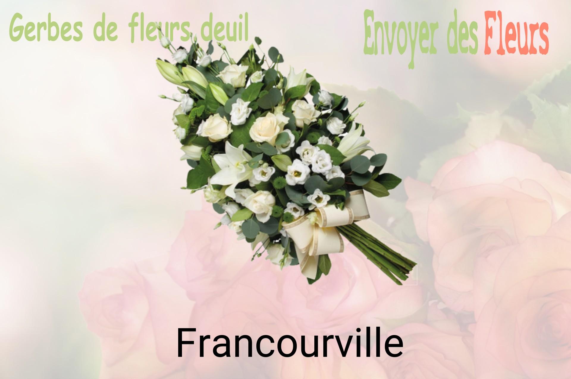 Gerbe de fleurs de deuil livrée à Francourville